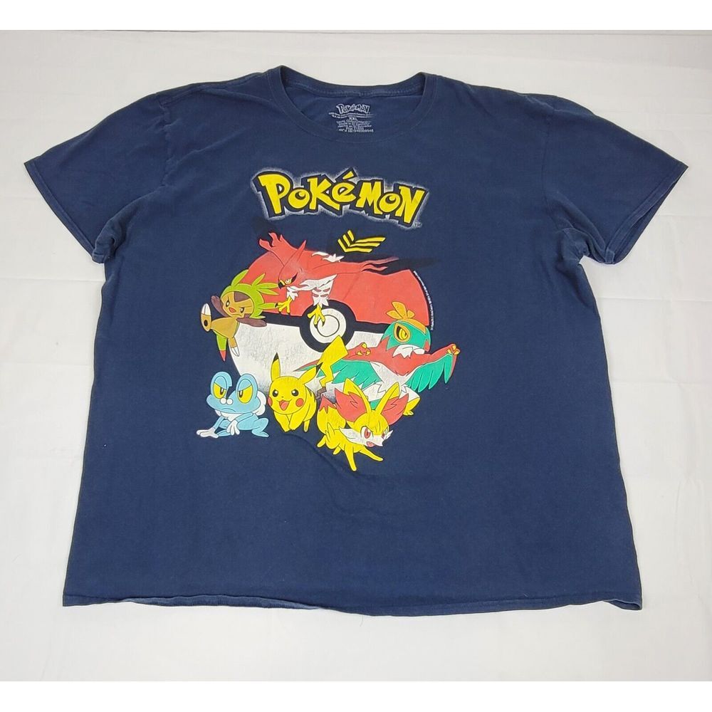 Pokemon Graphic‎ T Shirt Mens 2XL. 2016 Talonflame Starter Generation 6 Blue Tee
